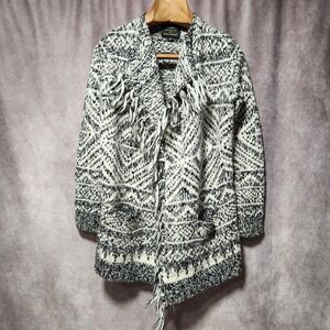 EDDIE BAUER limited edition Ilaria Urbinati knit Bronson Open Cardigan wool sz S